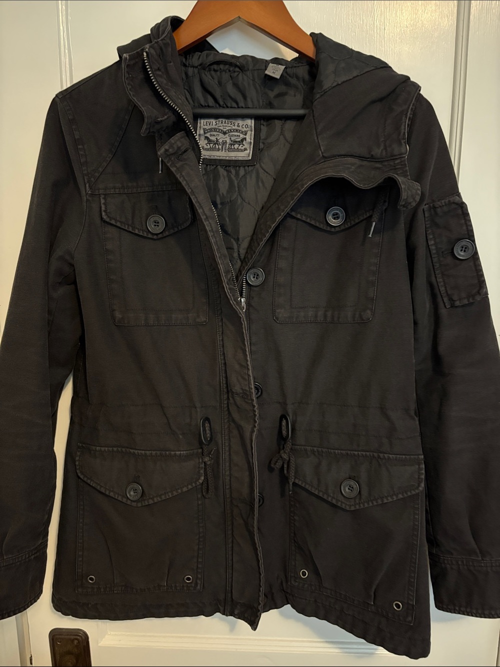 Levi's Black Hooded Utility Field Jacket